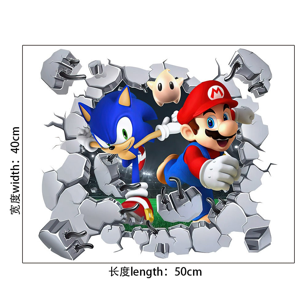 Sonic & Mario Anime Sticker Pack | PVC Decoration Stickers