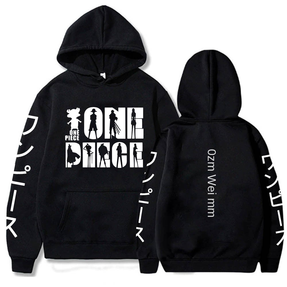 One Piece Luffy Printed Hooded Sweatshirt