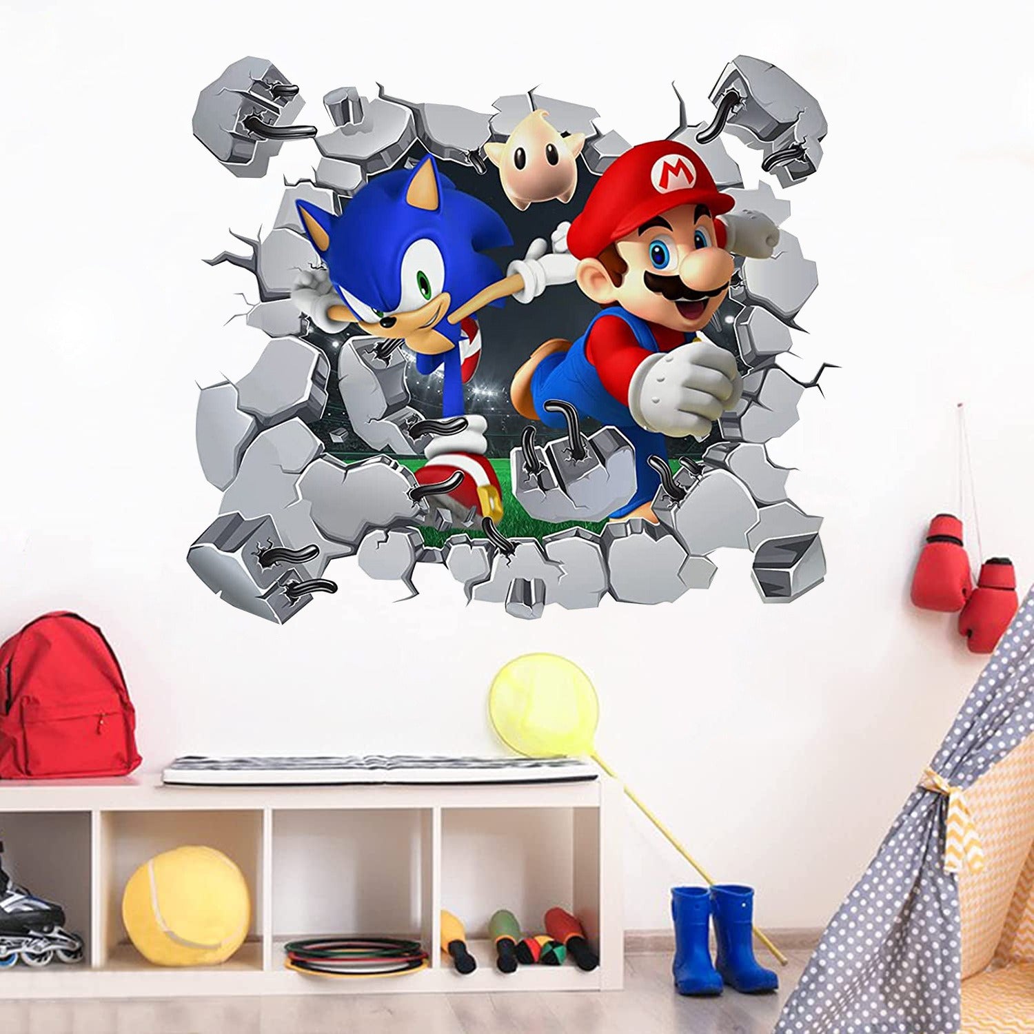 Sonic & Mario Anime Sticker Pack | PVC Decoration Stickers