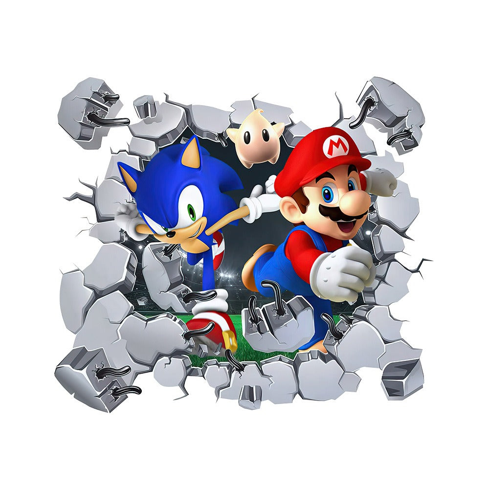 Sonic & Mario Anime Sticker Pack | PVC Decoration Stickers