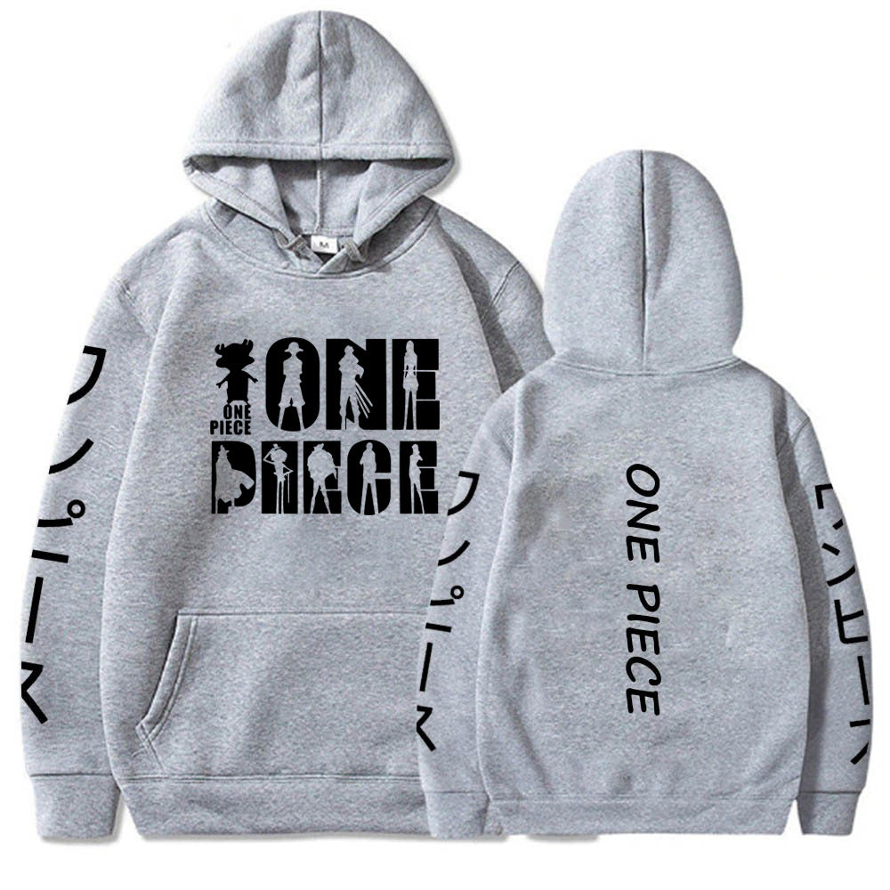 One Piece Luffy Printed Hooded Sweatshirt