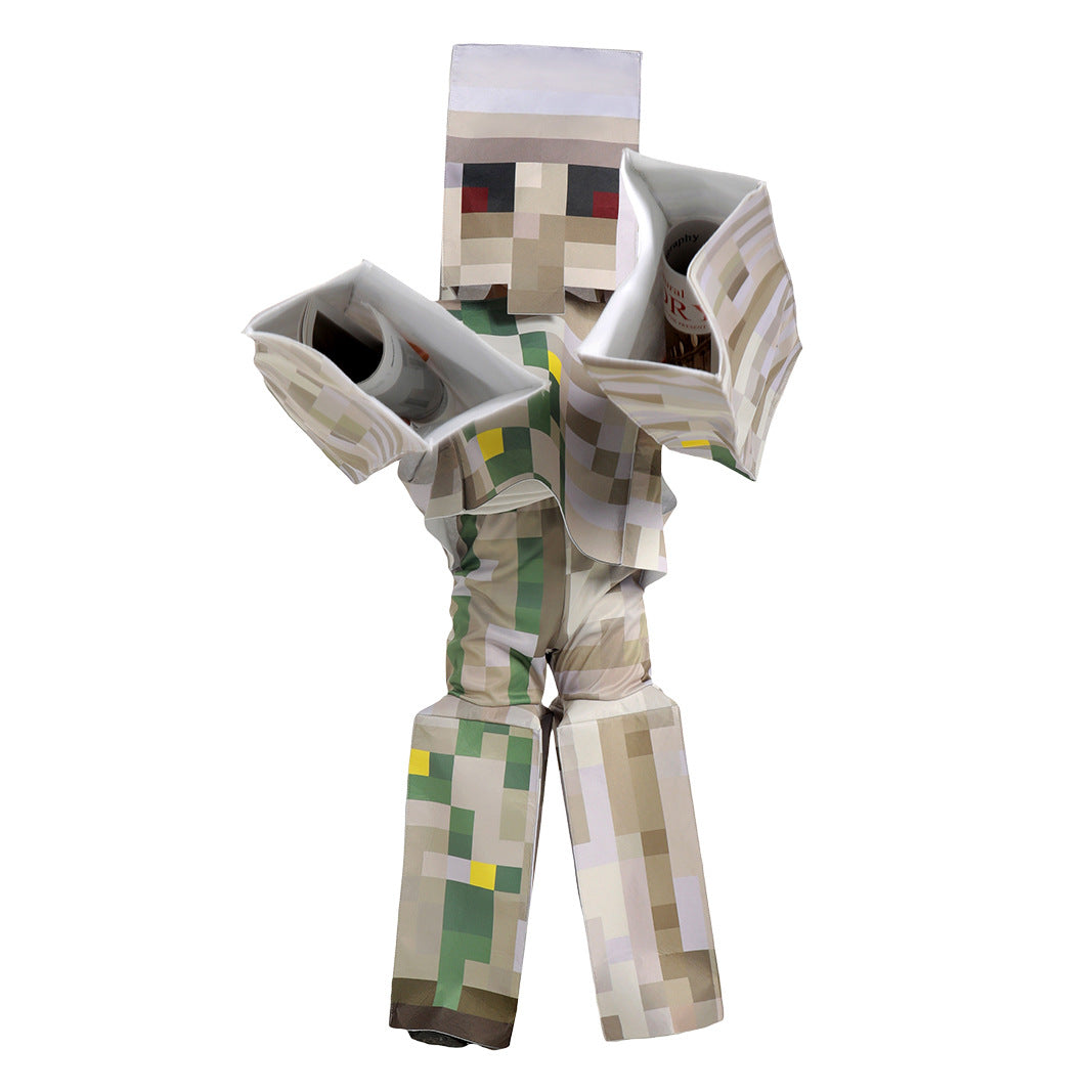 Minecraft Golem Kids Cosplay Costume | Halloween Outfit