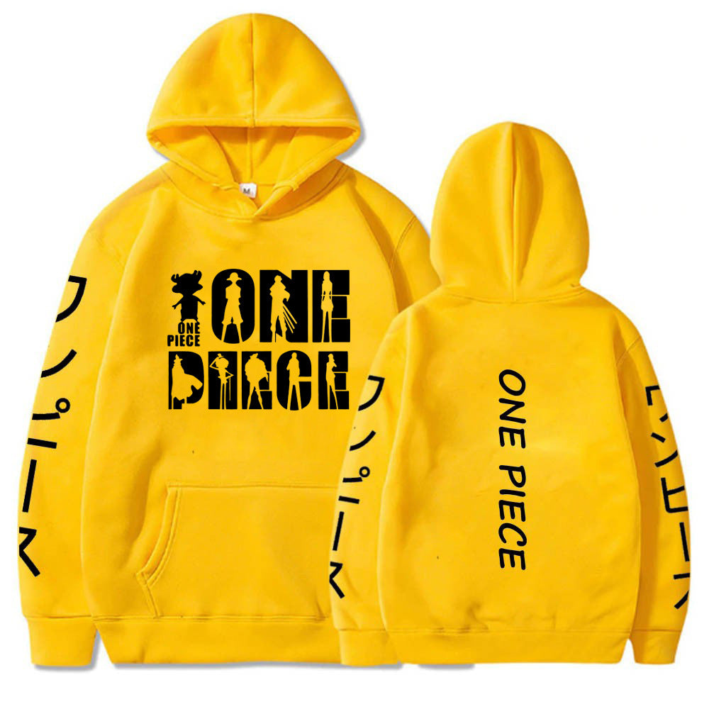 One Piece Luffy Printed Hooded Sweatshirt
