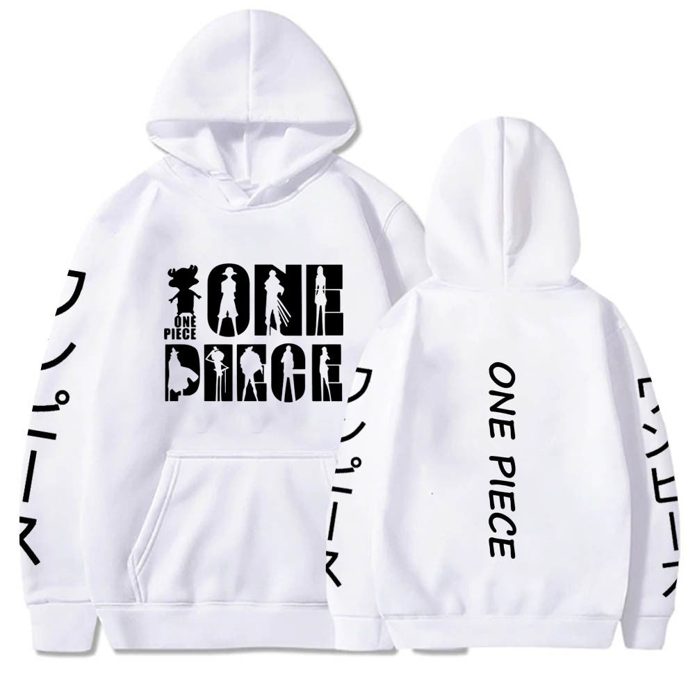 One Piece Luffy Printed Hooded Sweatshirt