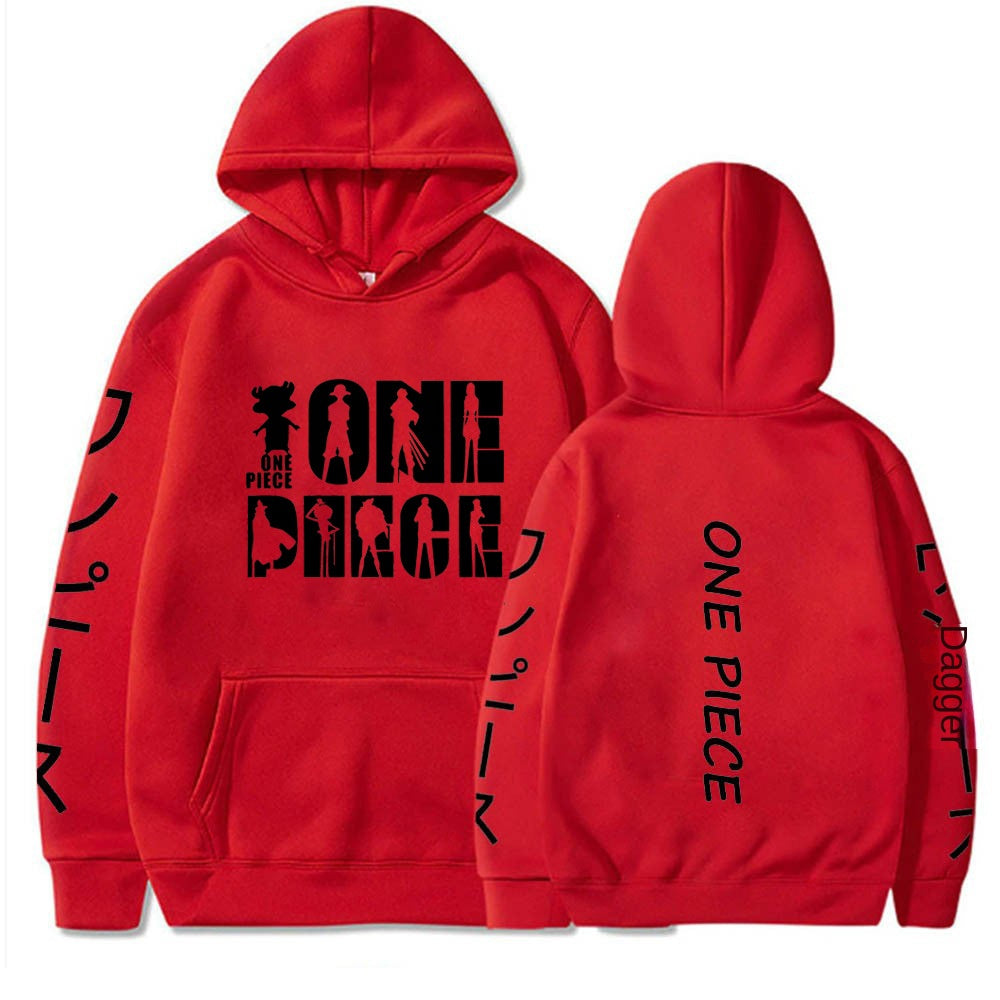 One Piece Luffy Printed Hooded Sweatshirt