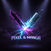Logo Pixel & Manga - Buster Sword vs Asta